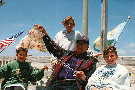 Rogallo and sons with kites