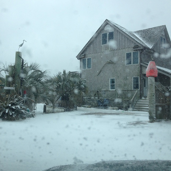 Ocracoke Island in Snow