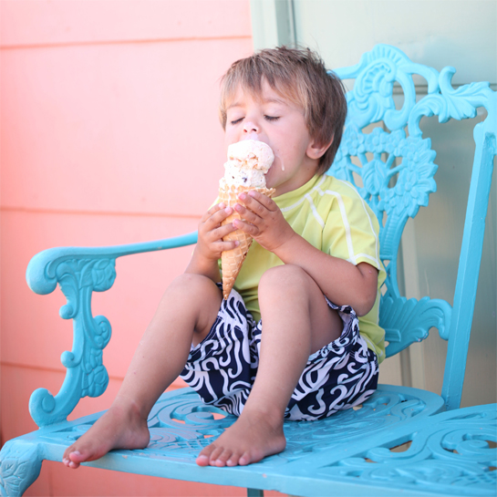 Eating ice cream on Hatteras Island