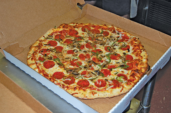 Pizza from Jason's Restaurant in Ocracoke