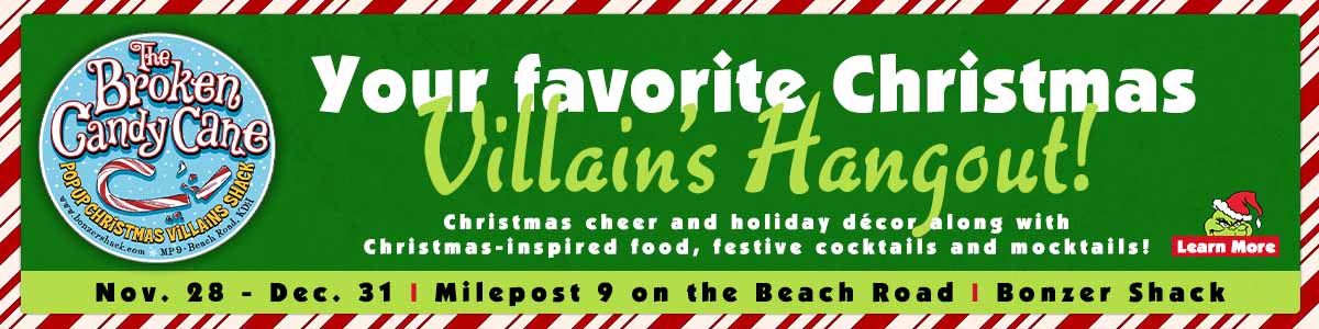 Bonzer Shack - Broken Candy Cane Holiday Pop-Up Bar