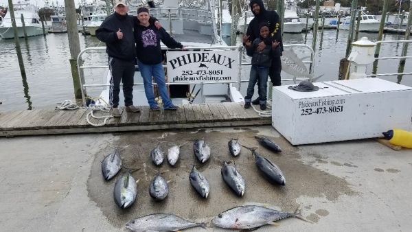 Phideaux Fishing Charters Outer Banks, Yellow fins are available for your dinning pleasure