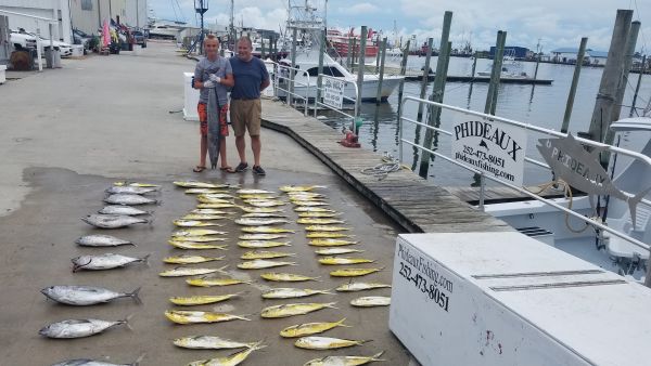 Outer Banks Fishing Charters, mahi everywhere, and tuna and wahoo