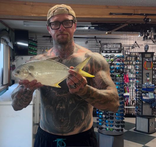 Red Drum Tackle Shop, 1 pound 10oz pompano!