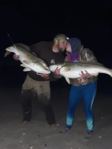 Big red drum off the beach April 13 2020 Oceans East Bait 