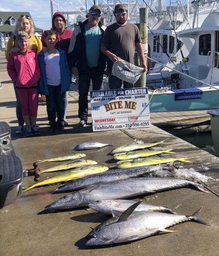 Bite Me Sportfishing Charters, Easter Blue Marlin, and tunas, wahoos, and dolphins!