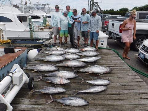 Pirate's Cove Marina, Box fulls of Tuna!!
