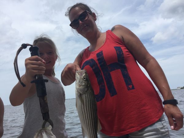 T-Time Charters, Double header of stripers from this afternoon