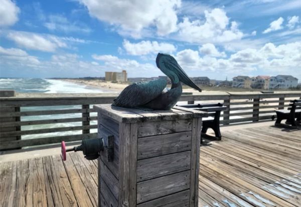 Jennette's Pier, Clean Surf with a Side of Sea Mullet