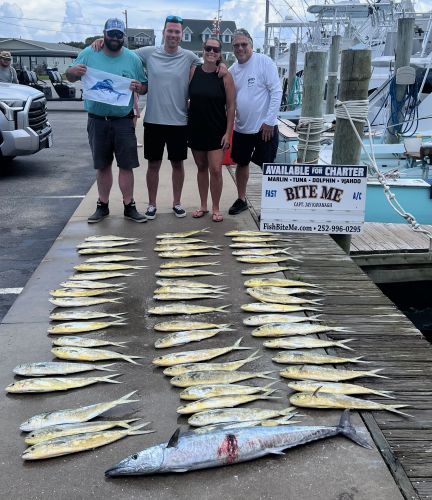 Bite Me Sportfishing Charters, Dolphins, Wahoo and a Sailfish