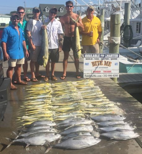 Bite Me Sportfishing Charters, Dolphin, Tuna for our Soldiers today!