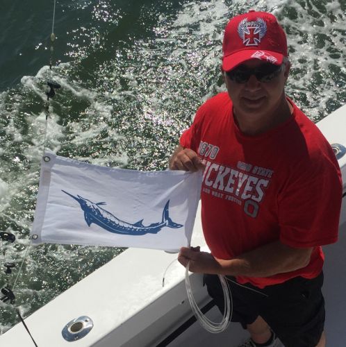 Bite Me Sportfishing Charters, Hooked up, Blue Marlin!