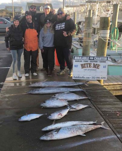 Bite Me Sportfishing Charters, Rough and Cold but good fishing