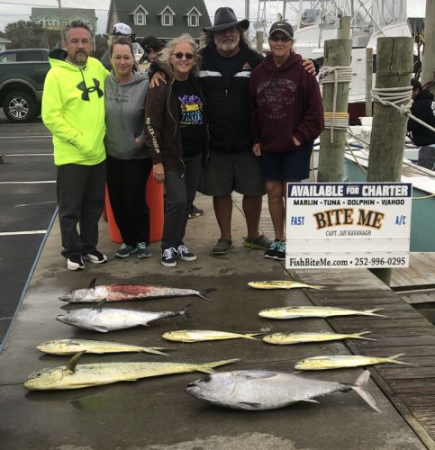 Bite Me Sportfishing Charters, scrappy Hank and his rowdy friends