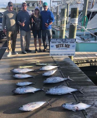 Bite Me Sportfishing Charters, Tunas and dolphins!