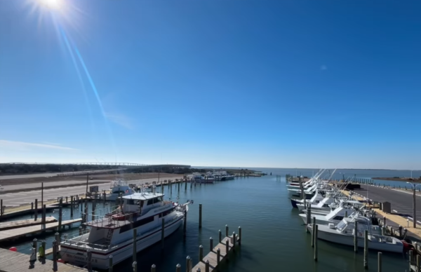 Oregon Inlet Fishing Center, Soaking in the Winter Sun