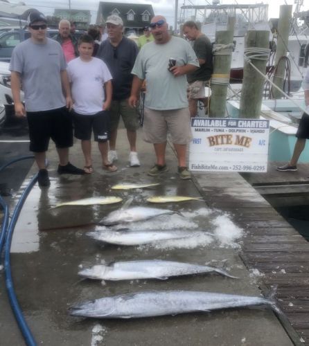 Bite Me Sportfishing Charters, kinda choppy and rainy but we scrapped it out