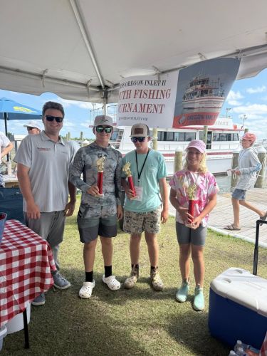 Winners of First, Biggest, and Most Fish for ages 11-15