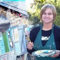Katy Caroline's paintings are on display in Manteo. Katy Caroline's paintings are on display in Manteo.