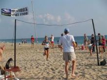 Race on the beach at the OBX Sandbar 5k on Sunday.