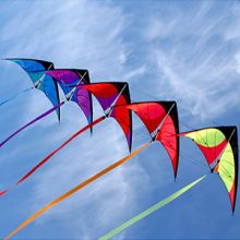 Kite acrobatics entertain at the weekend's stunt kite event.