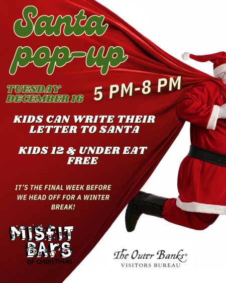 Misfit Bars of Christmas Crawl, Santa at Kill Devil Grill