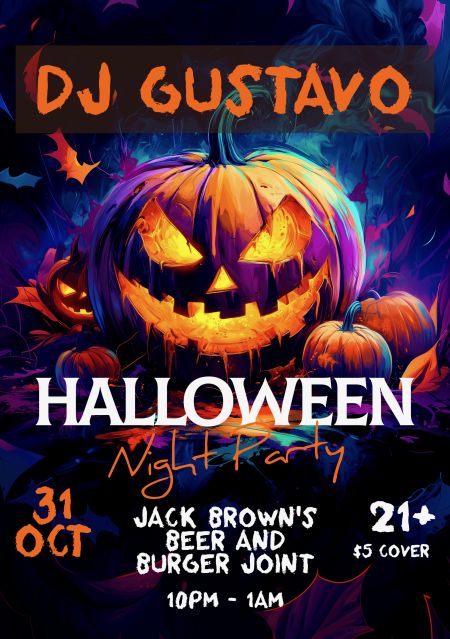 Jack Brown's Beer & Burger Joint, DJ Gustavo Halloween Night Party