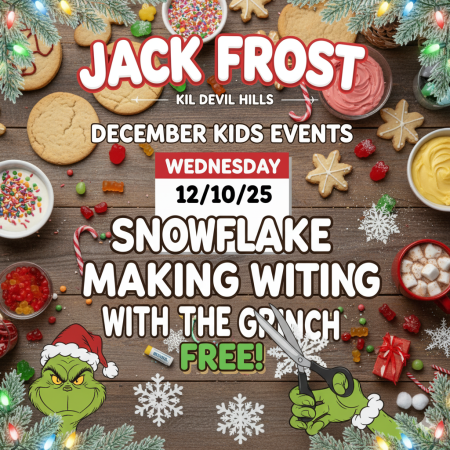 Jack Brown's Beer & Burger Joint, December Kids Crafts: Snowflake Making with the Grinch