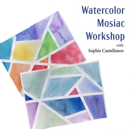 Dare County Arts Council, Watercolor Mosaics- Free Zoom Workshop with Sophie Castellanos