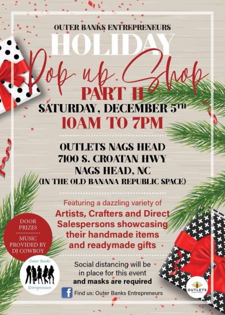 OBX Events, Outer Banks Entrepreneurs Holiday Pop-Up Shop