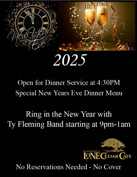 Basnight’s Lone Cedar Cafe, New Year's Eve Bash