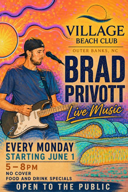 Village Beach Club, Live Music with Brad Privott