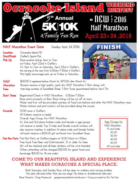 Ocracoke Island Run, Half Marathon