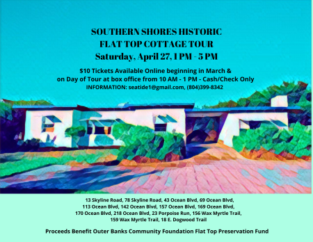 OBX Events, Southern Shores Historic Flat Top Cottage Tour