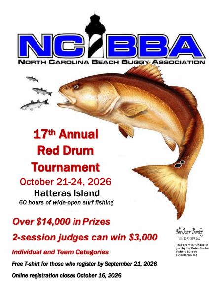 North Carolina Beach Buggy Association, 17th Annual NCBBA Red Drum Tournament