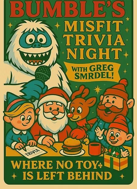 Misfit Bars of Christmas Crawl, Bumble's Misfit Trivia with Greg Smrdel at Noosa Beach Grille