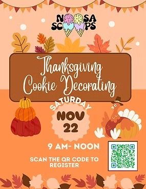 Misfit Bars of Christmas Crawl, Thanksgiving Cookie Decorating at Noosa Scoops