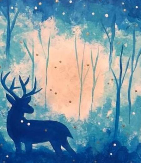 Jack Brown's Beer & Burger Joint, Winter Deer Paint and Sip Party