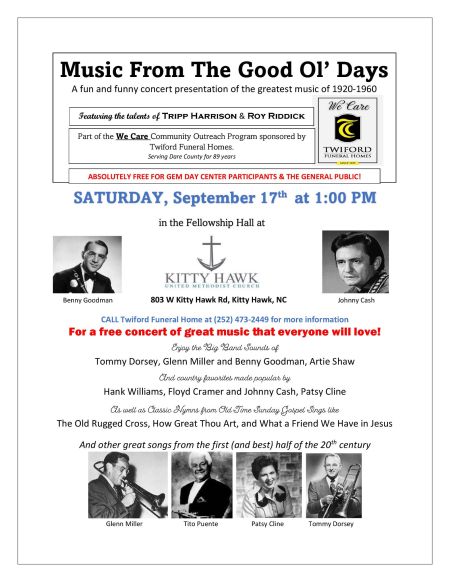 OBX Events, Music From the Good Ol' Days