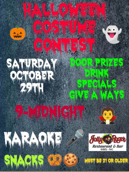 OBX Events, Halloween Costume Contest at Jolly Roger