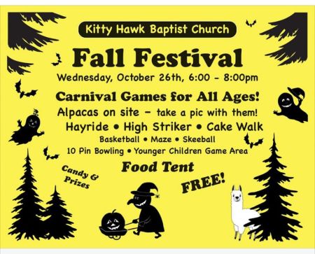 OBX Events, Kitty Hawk Baptist Church Fall Festival