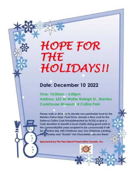 Pea Island Preservation Society, Hope for the Holidays!