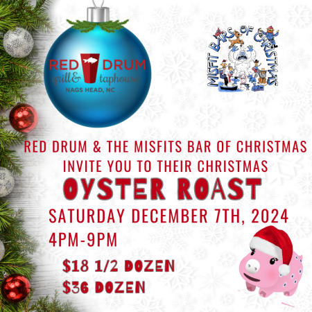 Misfit Bars of Christmas Crawl, Oyster Roast at Red Drum Grill & Taphouse