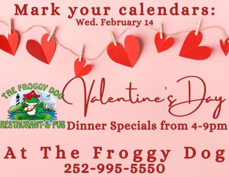 The Froggy Dog Restaurant & Pub, Valentine's Day Dinner