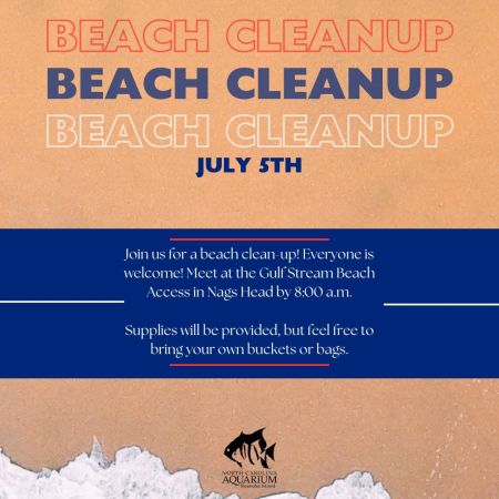 North Carolina Aquarium on Roanoke Island, Post-Fourth Beach Cleanup