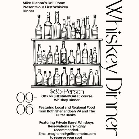 Mike Dianna's Grill Room, Whiskey Dinner