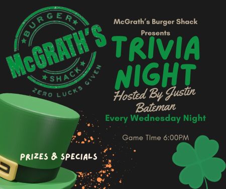 McGrath's Burger Shack, Trivia Night