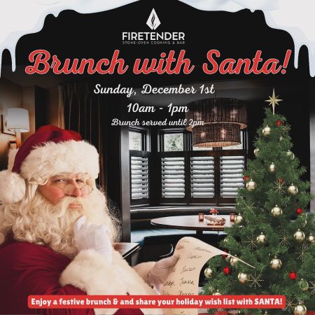 Firetender Stone-Oven Cooking & Bar, Brunch with Santa