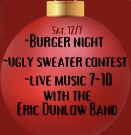 Basnight’s Lone Cedar Outer Banks Seafood Restaurant, Ugly Sweater Contest & Music with Eric Dunlow Band
