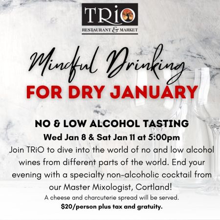 TRiO Restaurant & Market, No & Low Alcohol Tasting